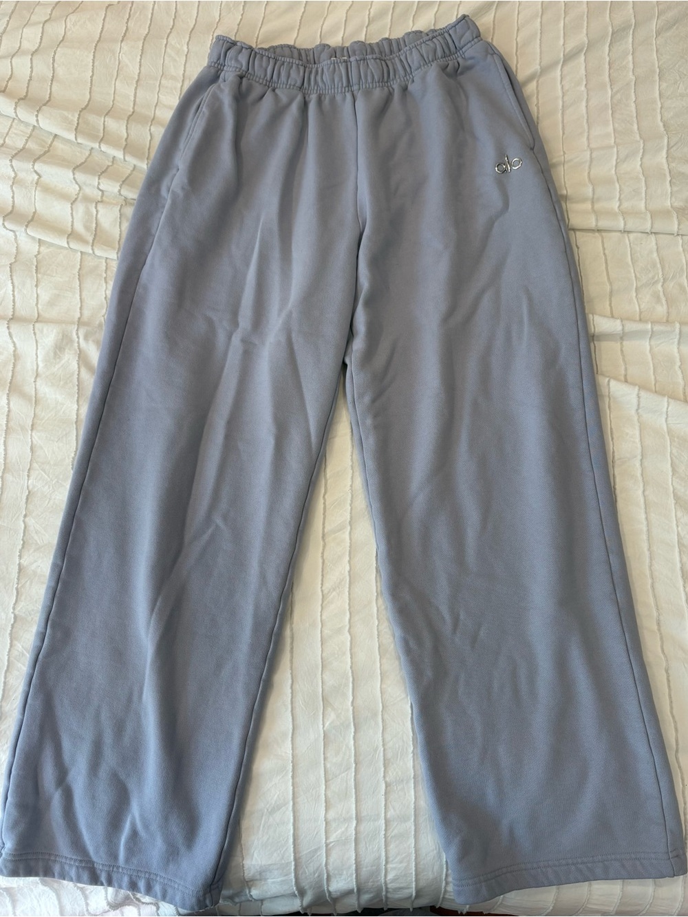 Light Blue Straight-Leg Sweatpants - ALO